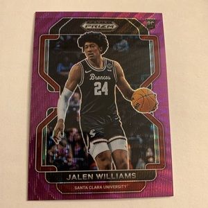 2022-23 Panini Prizm Draft Picks Jalen Williams RC #84 Purple Wave Prizm